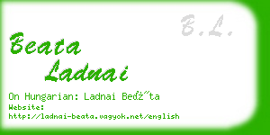 beata ladnai business card